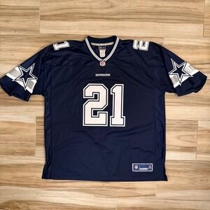 NFL Pro Line Dallas Cowboys Ezekiel Elliott 21 Jersey Navy Blue Mens 2XL
